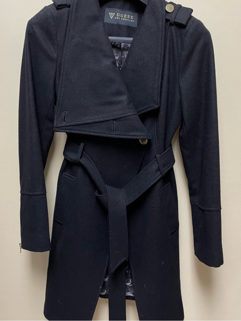 GUESS Black Pea Coat